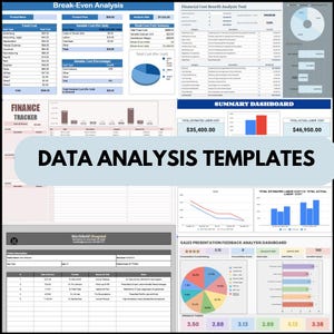 DATA ANALYSIS Excel Templates, Professional Templates, Easy to Edit, Excel Templates