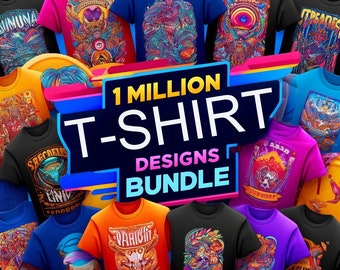 1M+ T-Shirt Designs SVG PNG EPS Bundle Print on Demand Printful Printify | POd Commercial Rights Instant Download