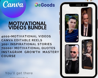 4000+ MOTIVATIONS-REELS-PAKET: Canva-videomallar (digital nedladdning)