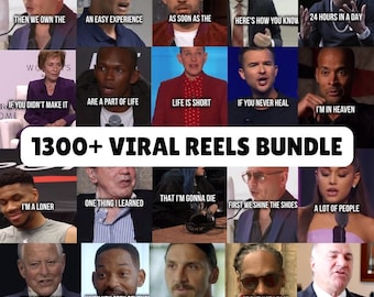 1300+ VIRAL REELS Templates: Social Media Engagement Bundle