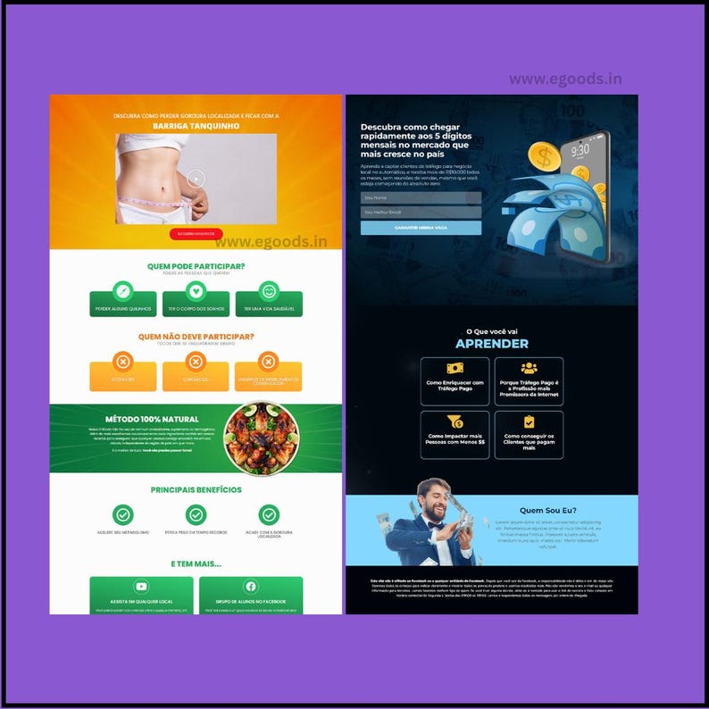 Digital marketing landing page pack