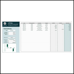 Business finance Excel tracker template