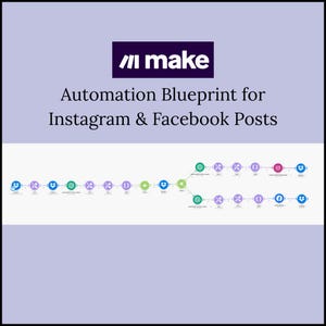 Make.com Automation Blueprint JSON Instagram Facebook Auto Post | Social Media Scheduler Workflow Digital Download