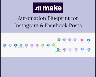 Make.com Automation Blueprint JSON Instagram Facebook Auto Post | Social Media Scheduler Workflow Digital Download