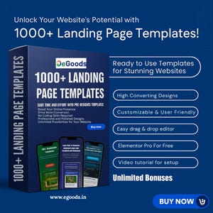 1000+ LANDING PAGES Bundle | Premium, Professional & Fully Customizable Landing Pages