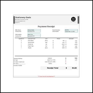 Simple accounting spreadsheet for startups