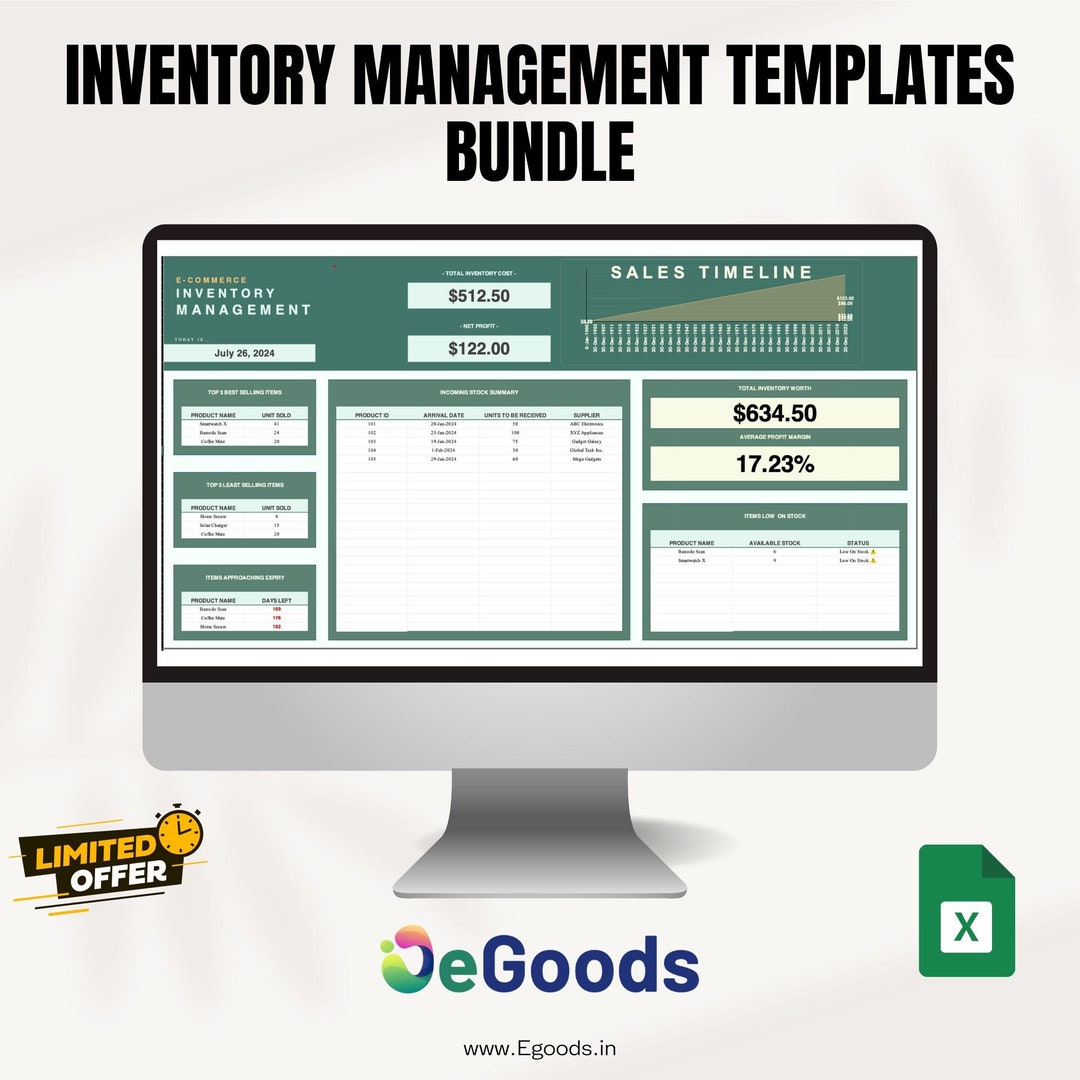 inventory management templates excel free at elissa... INVENTORY MANAGEMENT EXCEL Template Bundle: Small Business Tracker - Etsy
