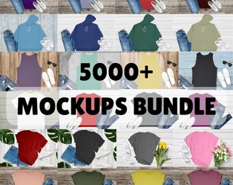 5000+ T‑SHIRT MOCKUPS Bundle for POD – Bella Canvas, Gildan, Hoodies, Crop Tops & Apparel Flatlays (Instant Download)