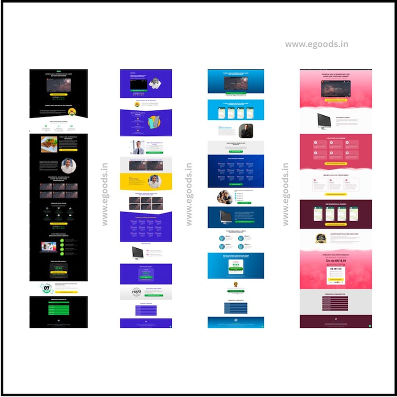 Business and marketing landing page bundle