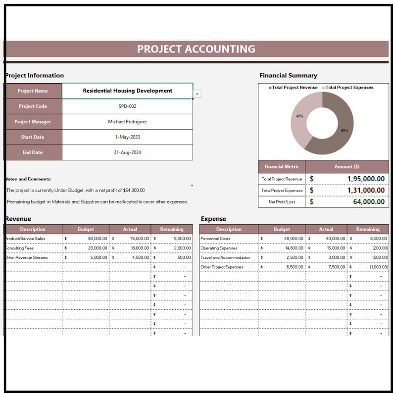 Excel ledger template bundle