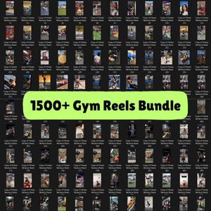 1500+ FITNESS GYM REELS Bundle, Boost Your Fitness Brand - Instagram Reels, YouTube Shorts, Workout & Fitness Videos - Social Media Bundle