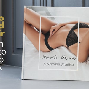 Álbum de fotos Boudoir con historias sensuales y carta de amor, libro de fotos Boudoir, plantilla de álbum de fotos Canva libro de fotos imprimible Descarga instantánea