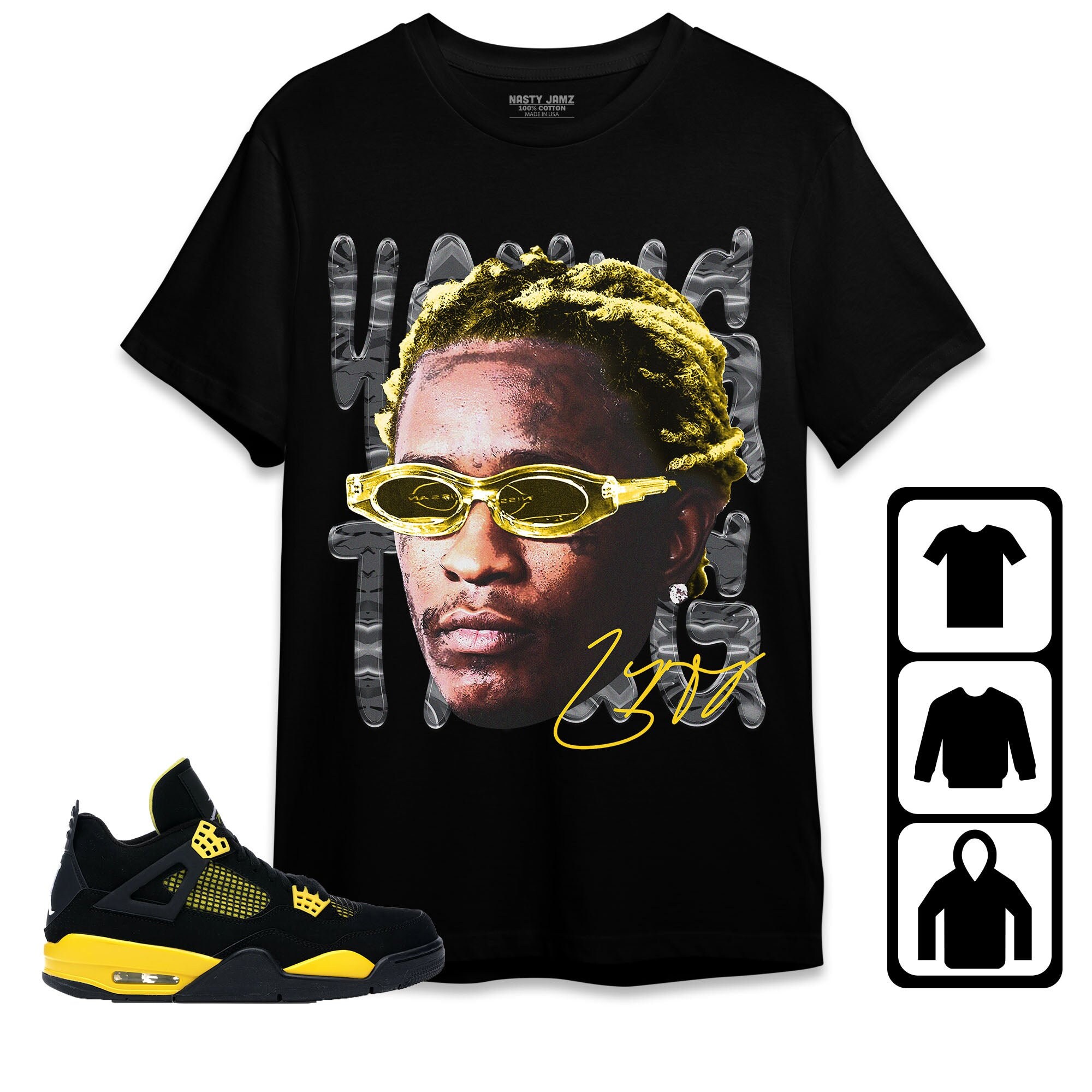 black yellow jordan shirt