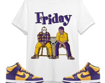 Friday Unisex Shirt Match Dunk High Purple University Gold