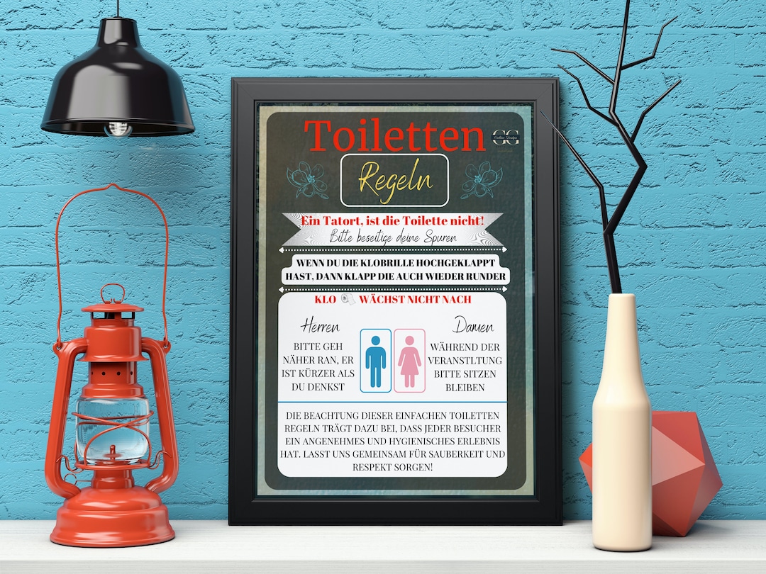 Wc-Regeln Wc Regeln zum Ausdrucken Wc Regeln lustig - Etsy.de