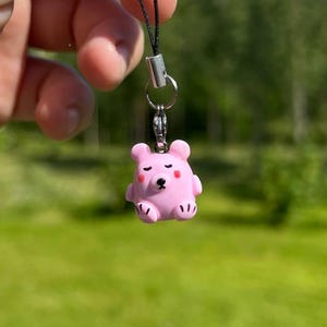 Bear Phone Charm Mini Kawaii Keychain
