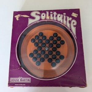 Juego de cartas "Solitaire" vintage de la década de 1970 de House Martin, fabricado en Inglaterra. En embalaje original.