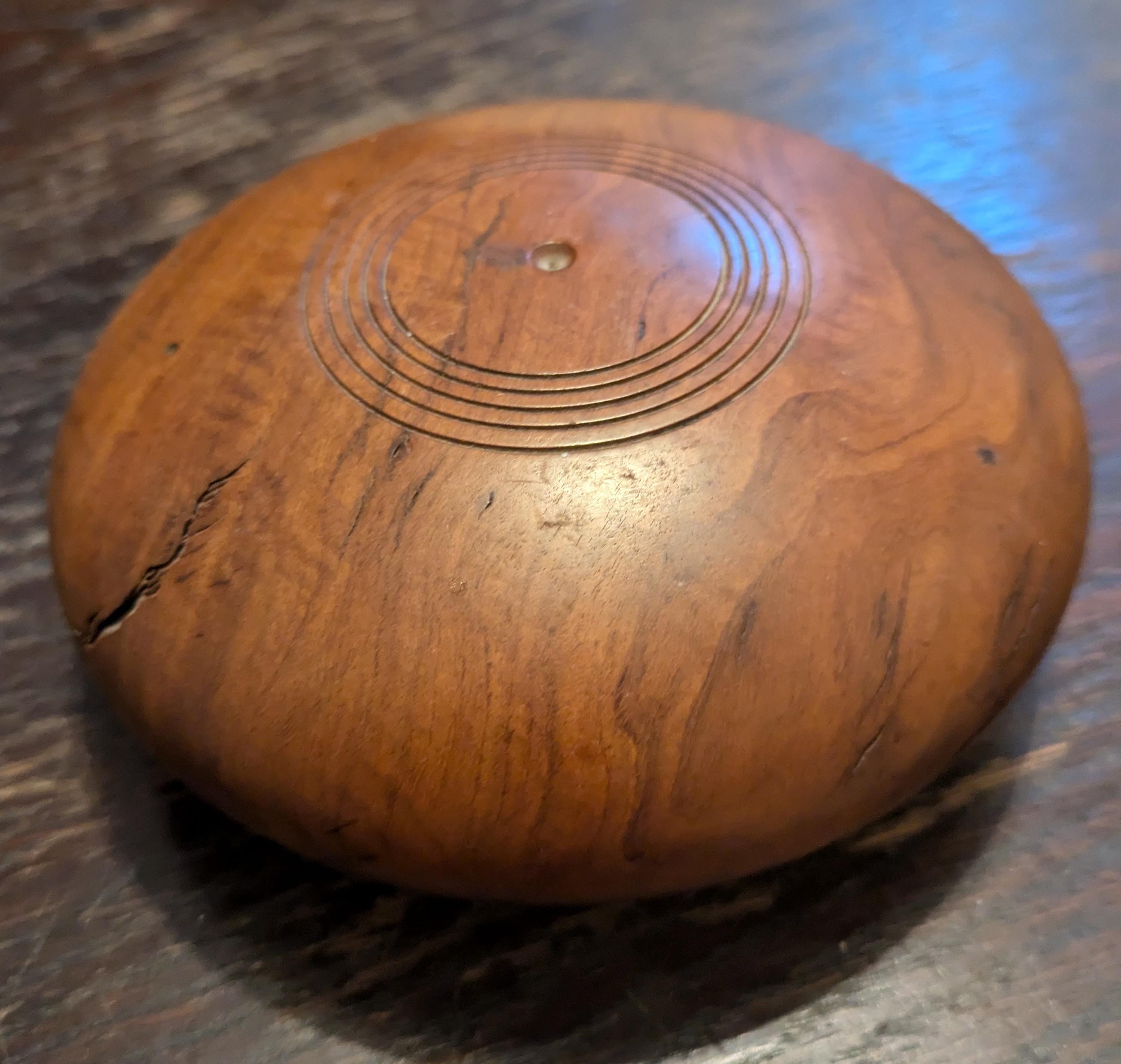 Vintage Australian Wooden Engineered Turned Disc 5