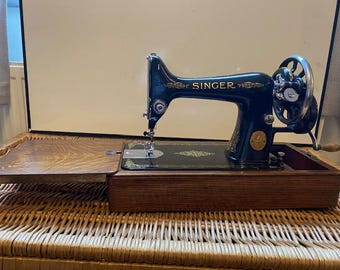 Antique Singer Sphinx Sewing Machine #27, circa 1929 w/ new