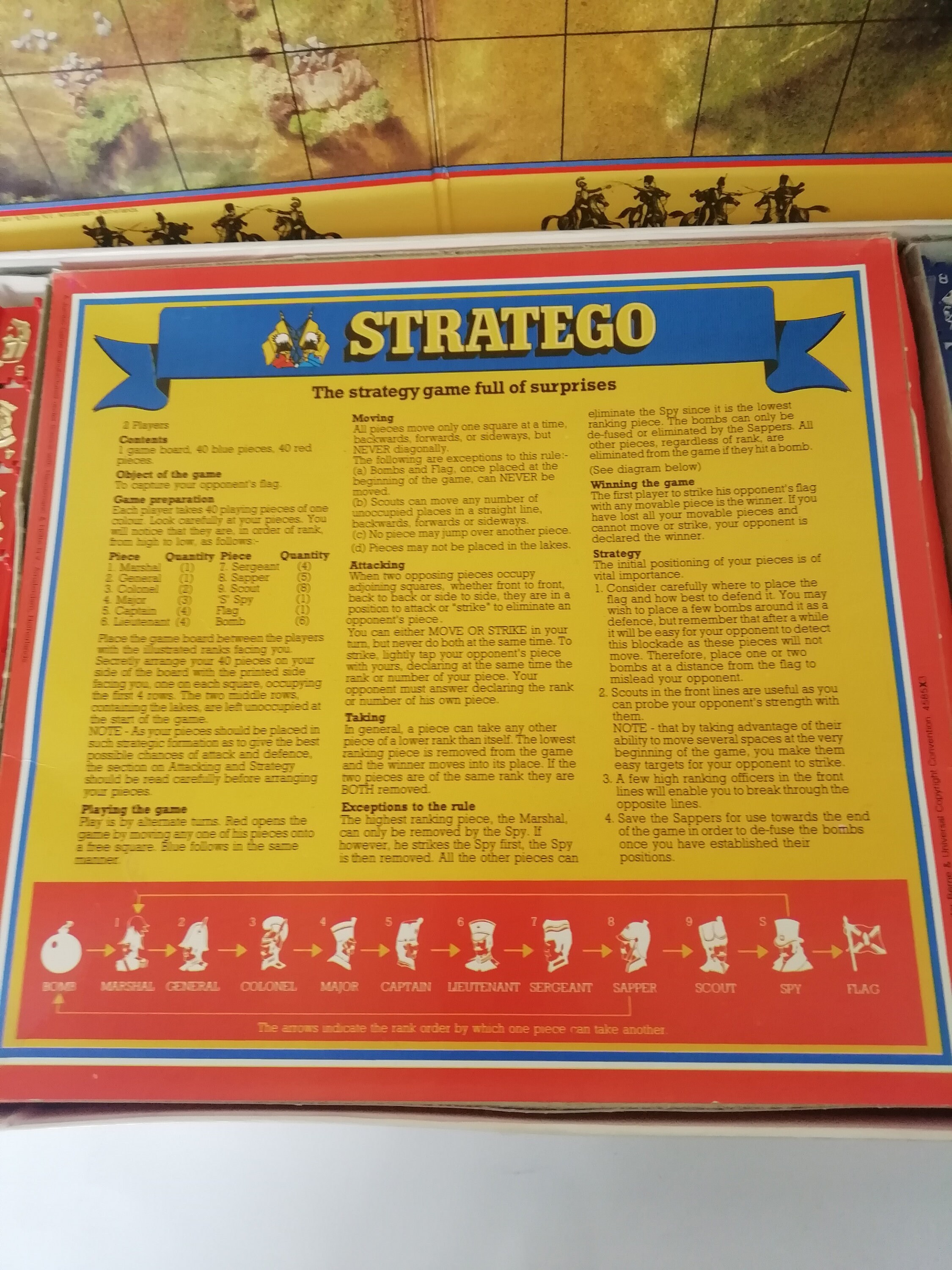 Stratego Board Game MB Games Boxed Complete Strategy Full of Etsy