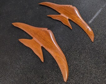 Vintage Teak Fisch thematische Wandkunst
