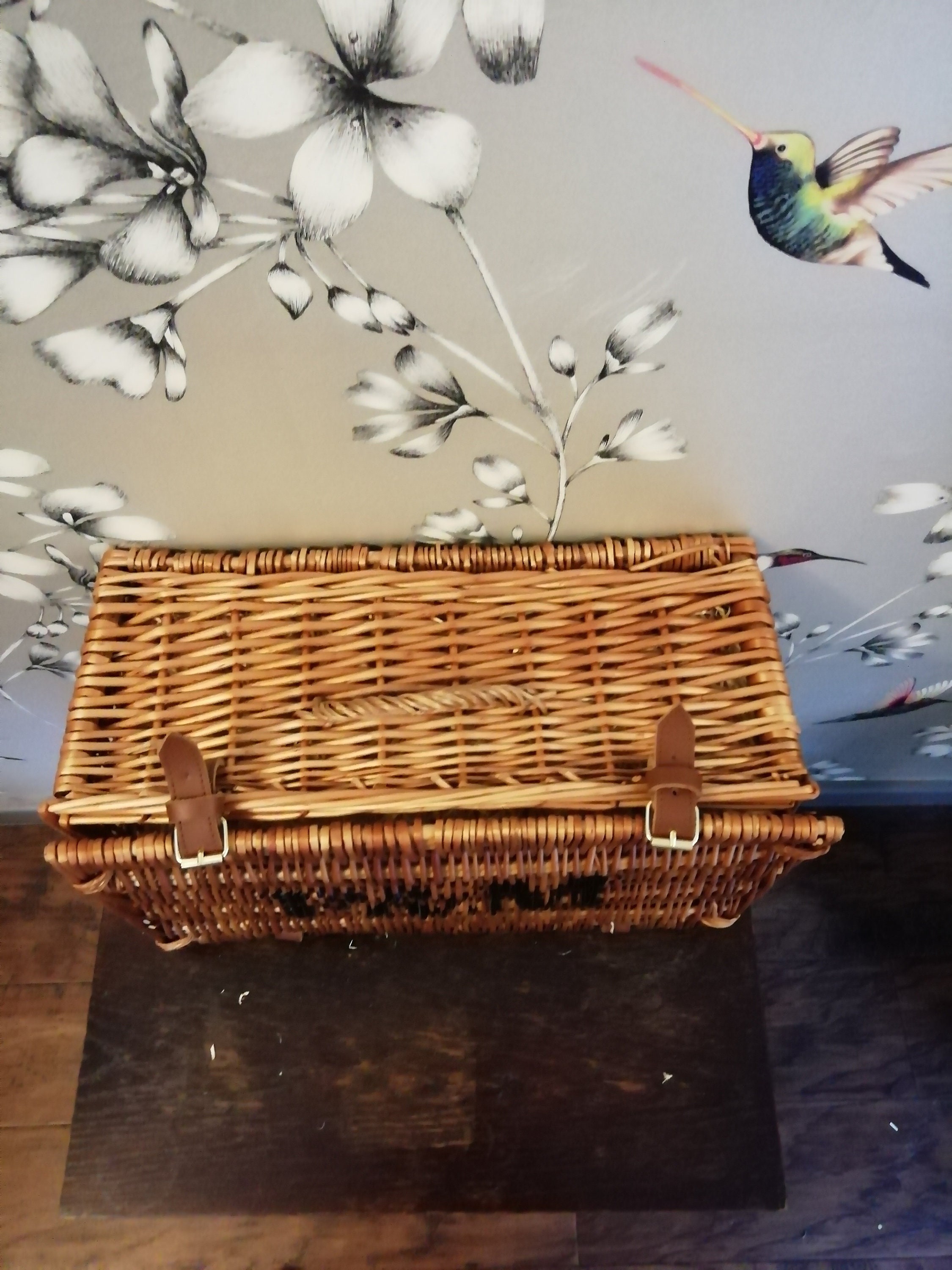 Fortnum & Mason Empty Wicker Hamper Basket 43CM Long X 20CM Etsy