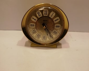 Vintage Westclox Baby Ben Alarm Clock-Made In Scotland- Gold Colour