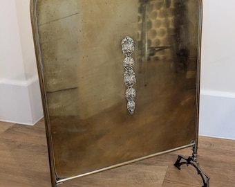 Vintage brass ornate fire place screen