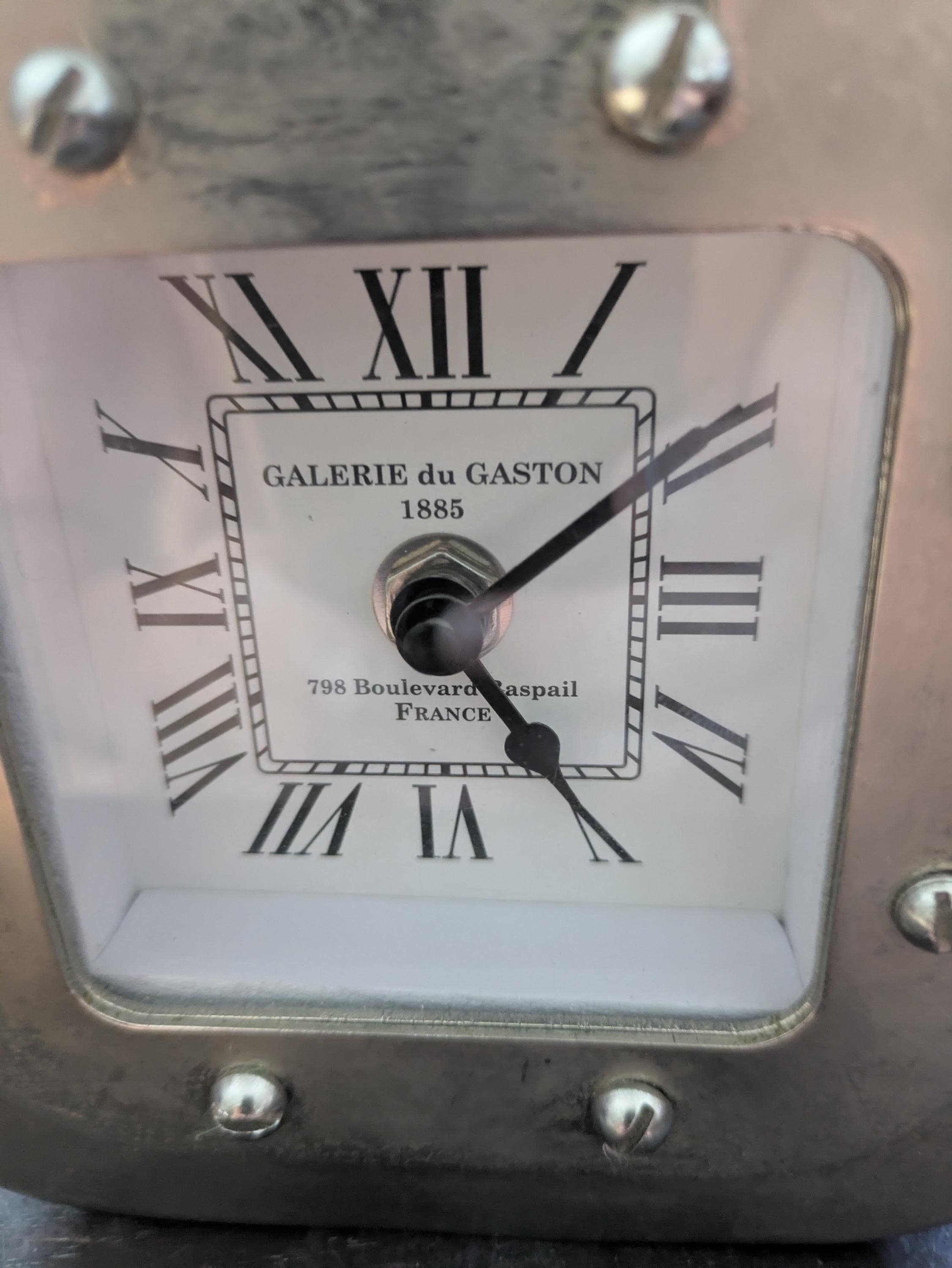 Vintage Metal Mantel Clock by 