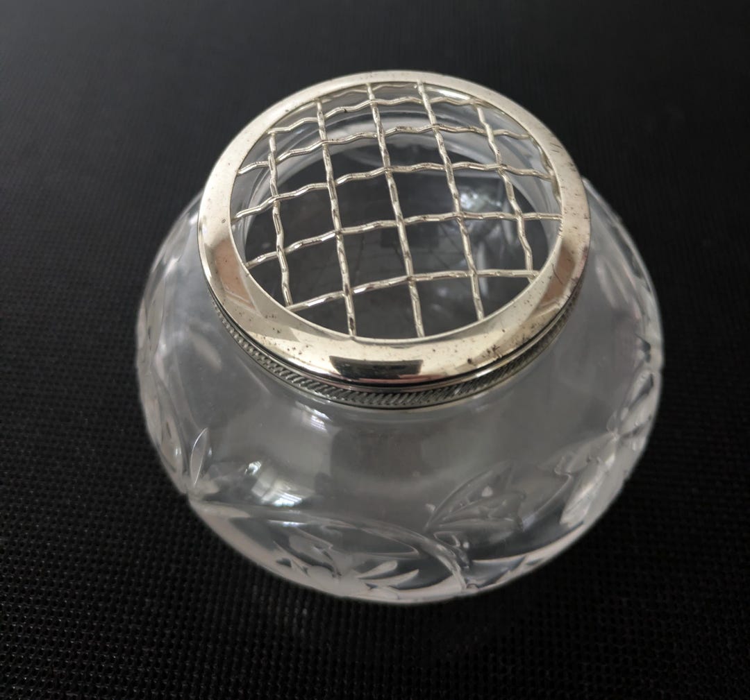 STUART Crystal スチュアート ローズボウル 花瓶 Vintage Stuart Crystal Cascade Rose Bowl Etched Flow Design - Etsy