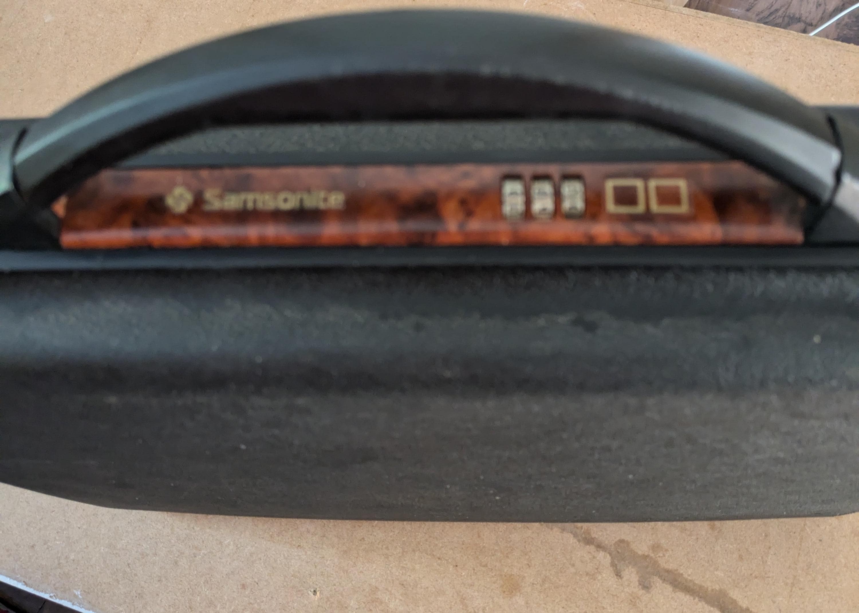 Samsonite Briefcase Black Hard-shell Combination Lock Vintage