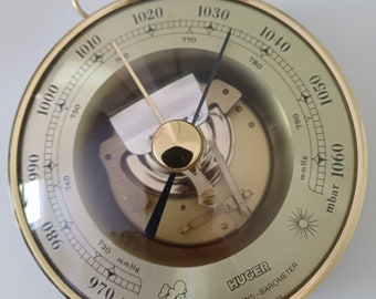 Brandneues, altes Vintage Huger Wandbarometer Modell 8099, hergestellt in Westdeutschland