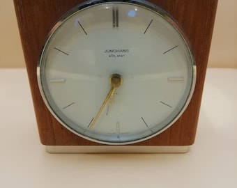 Vintage Junghans Ato Mat Mantel Desk Clock Battery Modernist circa 1965