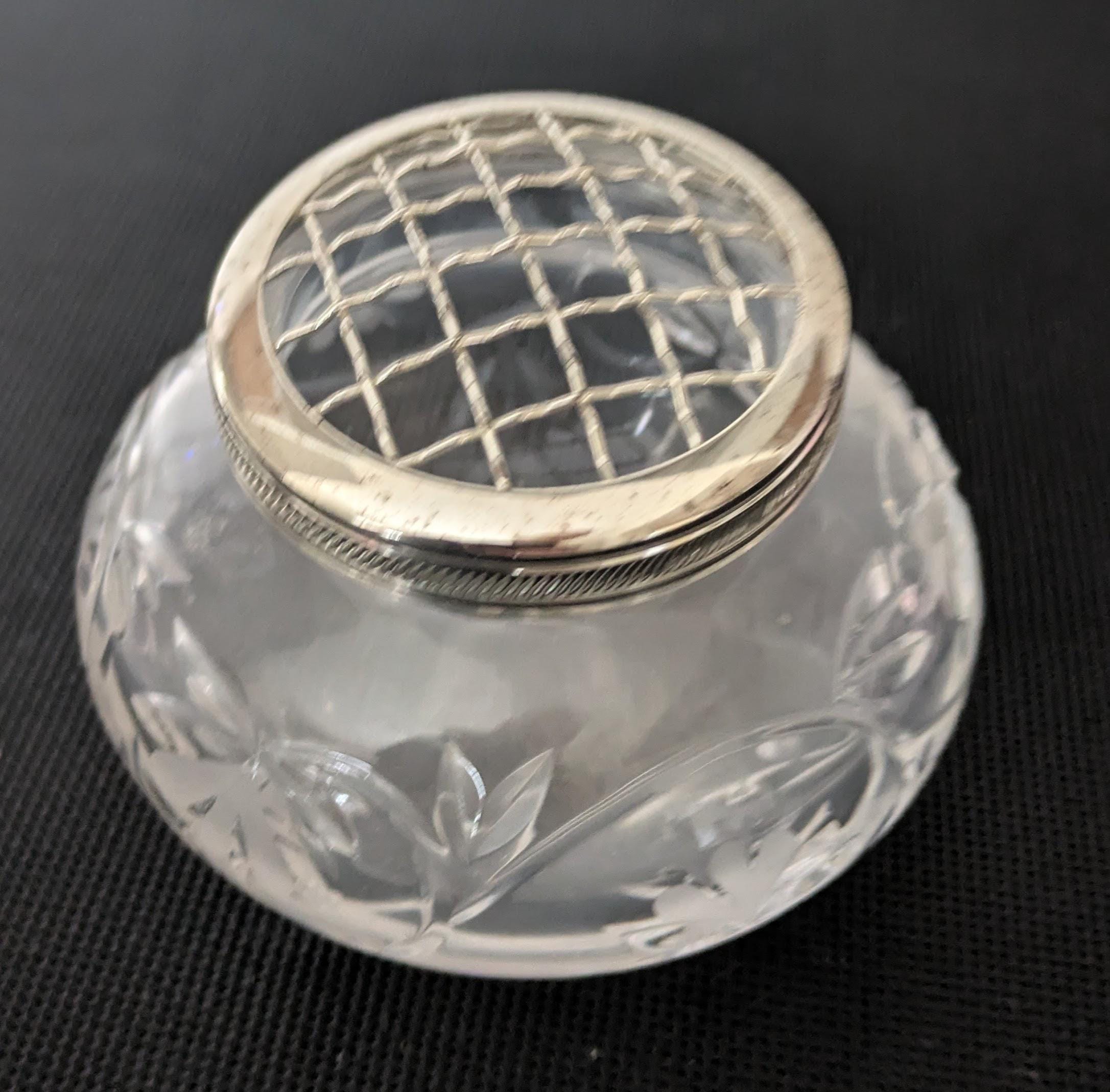 STUART Crystal スチュアート ローズボウル 花瓶 Vintage Stuart Crystal Cascade Rose Bowl Etched Flow Design - Etsy