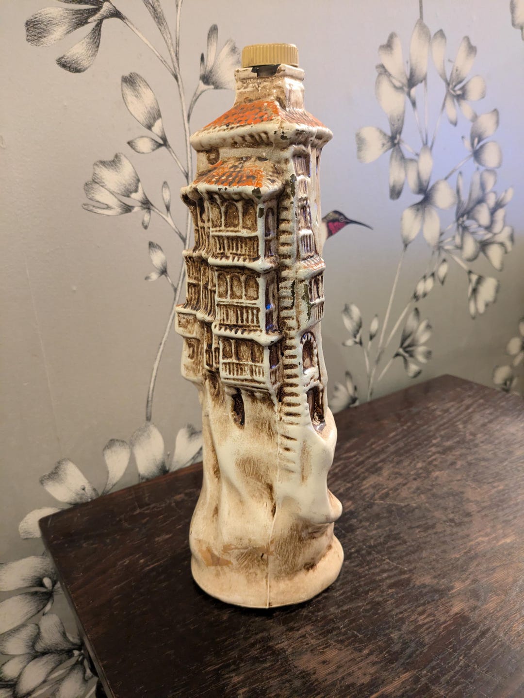 Vintage "kitsch" 1970s Moulded and Painted Mediterranean Liquor Bottle ...