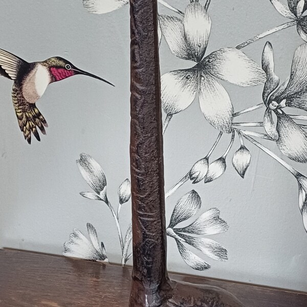 Vintage cast iron giraffe themed , n/kitchen roll/toilet roll holder 17" tall