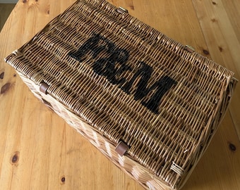Vintage wicker Fortnum & Mason hamper in good condition 20&quot; x 13&quot; x 10&quot;