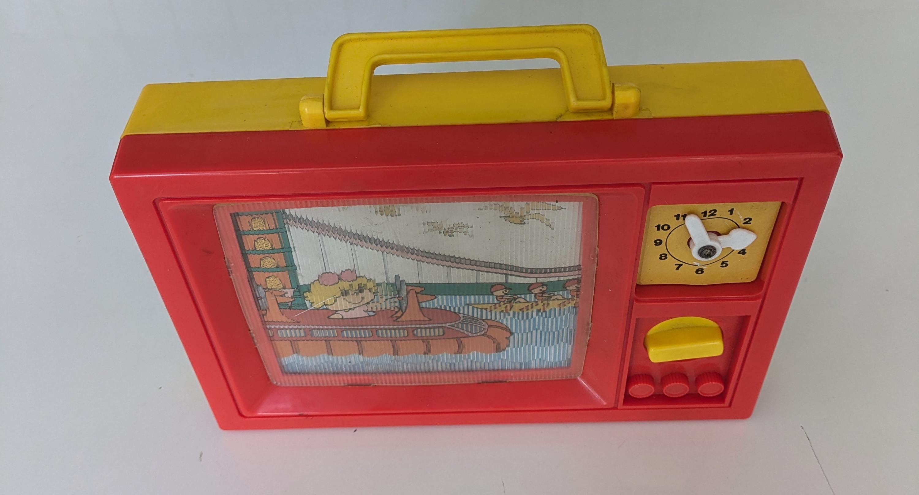 Vintage Musical TV Moving Screen Toy - Plays London Bridge is