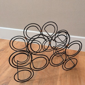\"Michael Noll\" メタル ワインラック ヴィンテージ オブジェ Michael noll wine rack - Etsy 日本