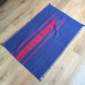 Traditional hand made Pure wool kilim rug 12 x60cm