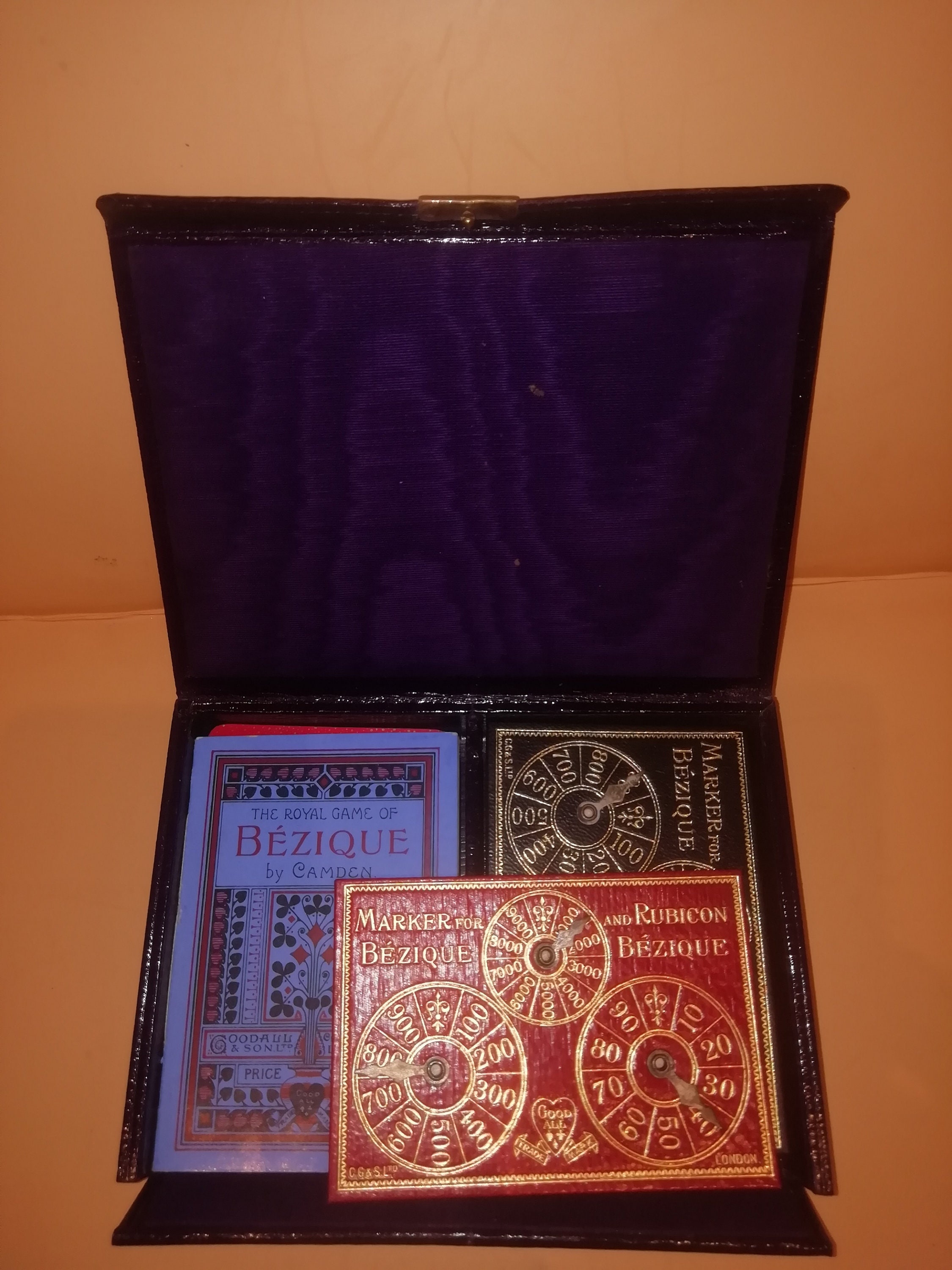 Antique Bezique Set. Early 1900s Goodall's Royal Game of Bezique Card