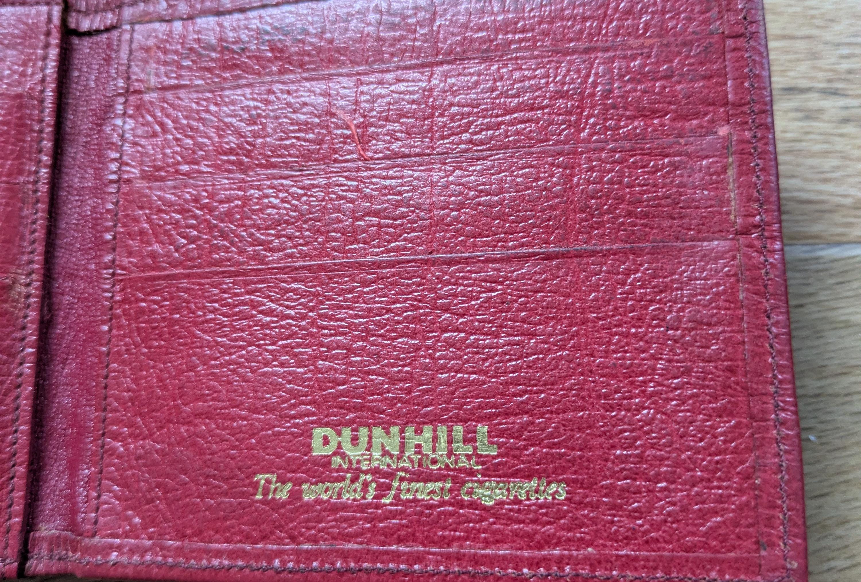 小物 dunhill pvc/leather bifold walllet Dunhill Bifold Wallet Brown silver Women Authentic