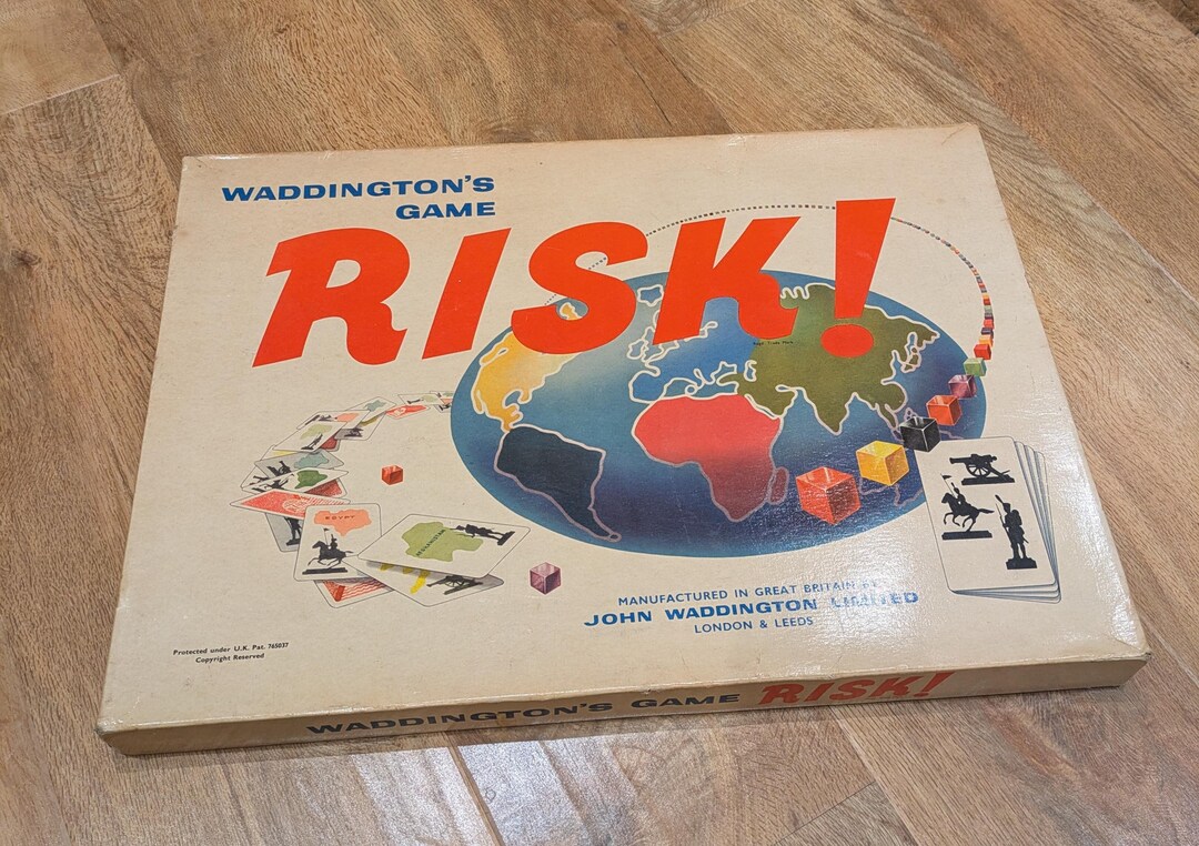 Vintage Risk Board Game by Waddingtons Cira 1960s Complete With ...