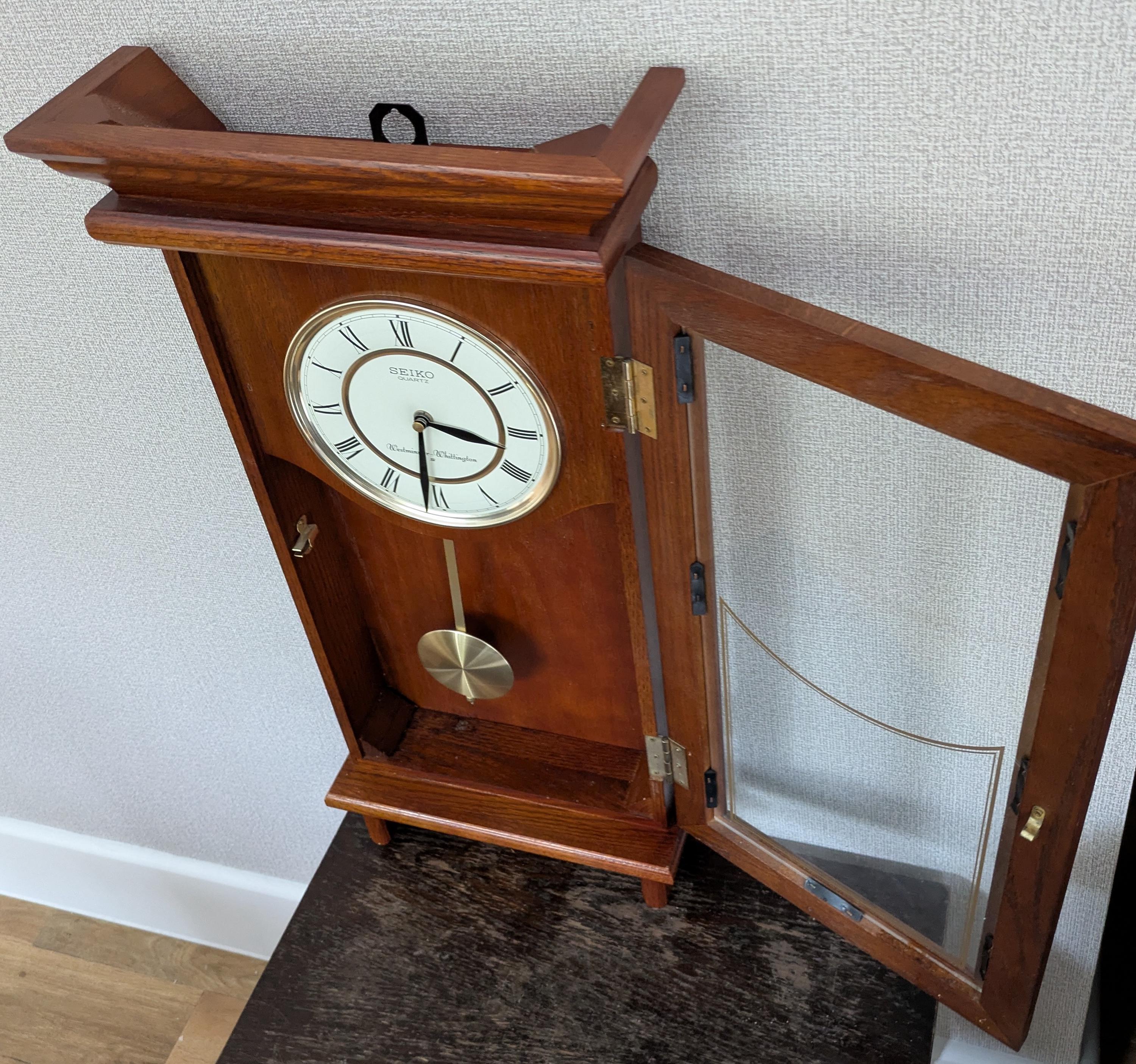 Vintage Seiko Quartz Whittington Westminster Chiming Pendulum Wall
