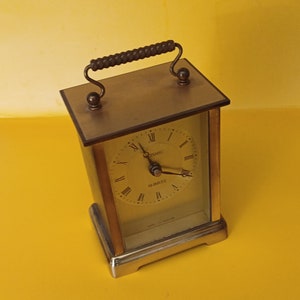 Vintage Metamec Brass mantle carriage clock, keeps perfect time.
