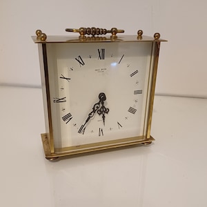 Vintage Anstey Wilson Brass carriage clock , extra wide, heavy, keeps perfect time, Japanese Quartz movement