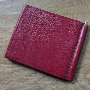 Vintage Dunhill rode dubbelgevouwen portemonnee van zacht kalfsleer in goede staat