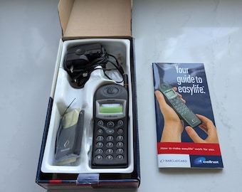 付属品付きのオリジナルボックス入りビンテージフィリップスイージーライフ携帯電話