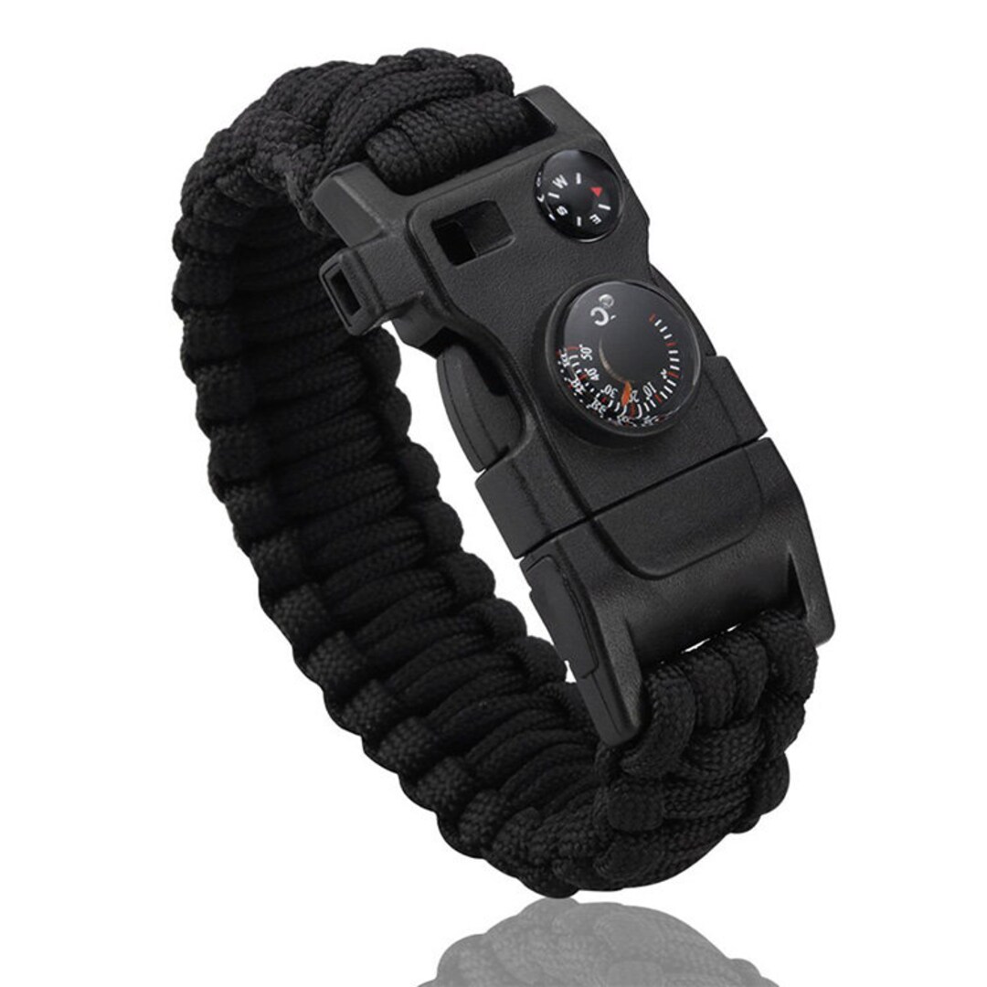 Survival Paracord Bracelet Survival Kit Fire Starter EDC 8function