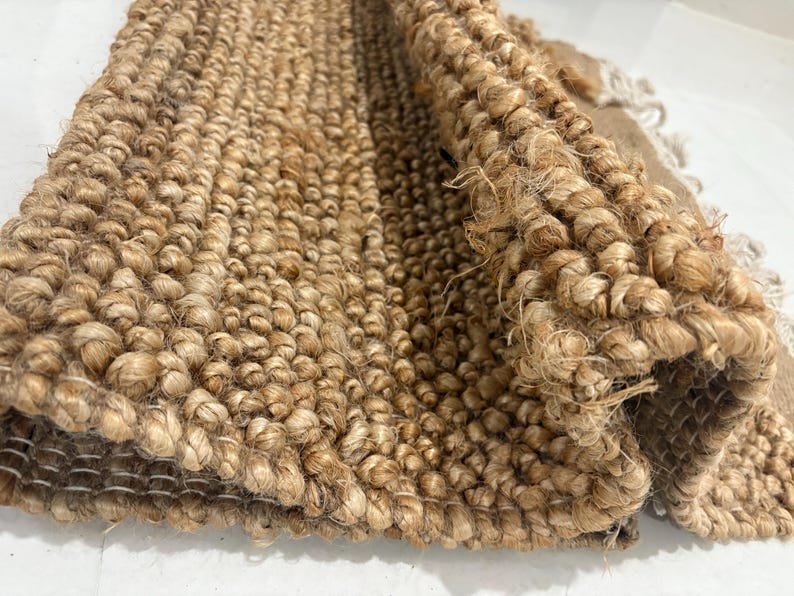 Nubby Rugs Handwoven Jute Area Rug – Rustic Eco-friendly Boho Decor - Etsy